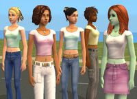 Mod The Sims - Lost & Found: TF Flaired Midriff Top