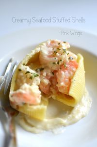 Creamy Seafood Stuffed Shells