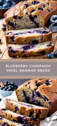 Indulge in a slice of heavenly Blueberry Cinnamon Swirl Banana Bread! 🍌💙 Moist, fluffy, and bursting with blueberries, this bread is a delightful treat for any occasion. Perfectly marbled with cinnamon goodness, it's a must-try recipe! #BananaBread #Blueberry #CinnamonSwirl #BakingDelight #myskinnyrecipes  🍞😋.