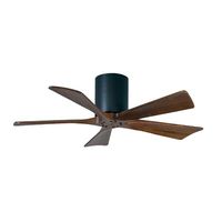 null Cutting a figure like no other, Bexley-5H rodless-style fan, is rustic, yet strikingly modern with five neatly joined, solid walnut-stained wooden blades. A cylindrical motor housing complements its minimal profile. Bexley-5H is streamlined while still appearing warm and natural. Motor Finish: Matte Black, Blade Finish: Walnut