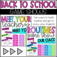 Relationship and routines and procedures are both SO IMPORTANT to have a successful school year with your kiddos! This resources contains two game shows that allow your to build relationships with your students and teacher your classroom routines and procedures in a fun and engaging way! Included:- Routines and Procedures Game Show - All About My Teacher Game Show