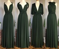 FOREST GREEN Bridesmaid Dress/ CUSTOM LeNGTHS/ Convertible | Etsy