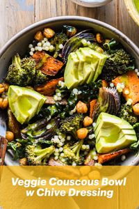 Get your greens in. 🥑 🥦 Make @cozycravings' Veggie Pearl Couscous Bowl recipe