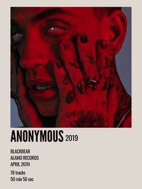 minimal aesthetic polaroid album poster for anonymous by blackbear