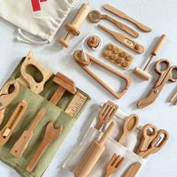 Handmade Wooden Kitchen Set - Wooden Kitchen Toys - With Grater