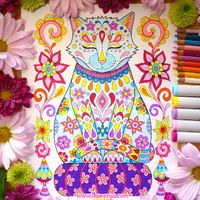 Cat Coloring Page from Thaneeya McArdle's Follow Your Bliss Coloring Book