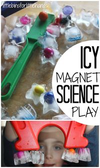 Magnetic Ice Science Activity Ice Magnet Play Kids STEM