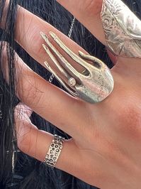 Pinky ring, midi ring, toe ring  hammered band pinky ring, Solid Sterling silver pinky ring and midi ring Gift box available for purchase. Search GIFTBOX