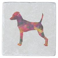 Min Pin Dog Breed Geo Silhouette Multi Stone Coaster | Zazzle.com