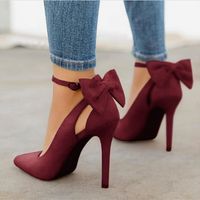 Chic Pointed Toe High Heels Shoes with Bow F8771 from Eoooh❣❣