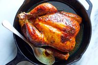 Curried Roast Chicken With Grapefruit, Honey and Thyme Recipe