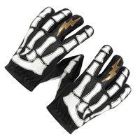 ASTRAPí Black & White Water Buffalo Skelton Motorcycle Glove  "Astrapi" is a Greek word. In Greek, "αστραπή" (astrapi) means "lightning." It is used to describe the visible electrical discharge that occurs during a thunderstorm. The Black Skeleton Astrapi, a blend of HANDCRAFTED ARTISTRY and ROBUST DURABILITY. Made