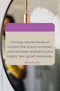 My favourite mood boosting activity: dancing.
Dancing reduces levels of cortisol and increases  endorphins, which are the feel-good chemicals.
#dance #feelgood #reducestress #movethebody