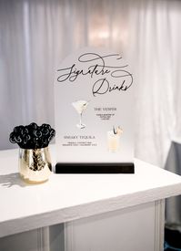 Signature Drinks Wedding Sign Bar Menu His and Hers Bar Sign - Etsy