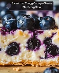 Sweet and Tangy Cottage Cheese Blueberry Bake