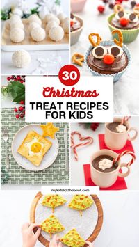 A collection of 30 Christmas Treats For Kids. These Christmas recipes are all easy to make, adorable to look at and delicious.