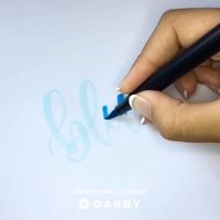 Blending with Blue Tombow Dual Brush Pens #darbysmart #diy #diyprojects #diyideas #diycrafts #easydiy #artsandcrafts #calligraphy #brushpens #handlettering