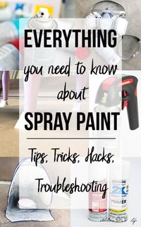 This is the best resource on spray painting I have found!! Everything about spray painting in one place! #spraypaint