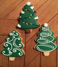 Christmas tree cookies, sugar cookies ...