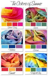 I want some of these scarves! So pretty! Colors-of-Summer