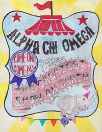 Alpha Chi Omega Circus themed Recruitment Banner