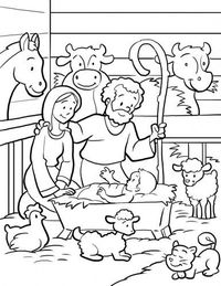 cute nativity coloring pages with animals