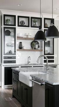 56+ Black And White Kitchen ( TIMELESS LOOK) - Monochrome Kitchens