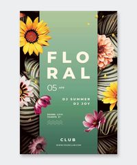 Floral Flyer Template PSD