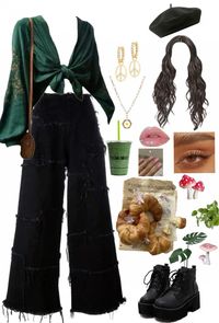 Park day with your witch friends 🕷️ #ootd #witch #green #boho #outfits #casual