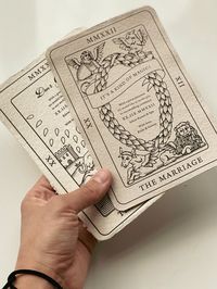 Tarot inspired handmade paper wedding invitations