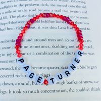 A beautiful, stretchy, easy-to-wear bracelet for book lovers . Crafted quality Japanese seed beads,  and pretty crystals, this stunning and stackable bracelet is the perfect gift a book lover, and your besties in your book club.  Handcrafted with love by a book loving English teacher. 📚