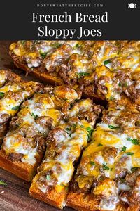 Enjoy this easy, cheesy French Bread Sloppy Joes recipe, ideal for parties or a fun family meal. A tasty, crunchy twist on a classic!