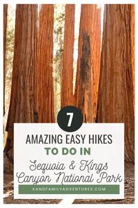 Here are 7 amazing kid friendly hikes in Sequoia National Park and Kings Canyon National Park. Whether you are looking to do short hikes, or looking for hikes with your kids this list has so many great options for your next National Parks vacation.