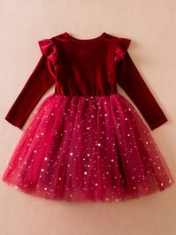 Kids Red Tulle Star and Velvet Dress – Modern Millie