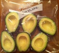 Freeze avocados once they're ripe! Great for when they go on sale, or when you need an avocado and they're all too firm at the store. They keep for MONTHS this way! Who knew?