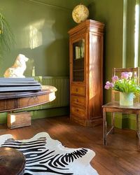 Warm green interior Farrow and Ball Sap Green