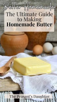 Learn how to make delicious homemade butter with this ultimate guide! Using just a few simple ingredients, you can create rich, creamy butter right in your kitchen. This guide walks you through every step, from selecting the best cream to tips for perfect churning. Whether you’re looking to make raw butter, sweet cream butter, or cultured butter, salted, unsalted, or flavored butter, this comprehensive tutorial will teach you everything you need to know. Enjoy the fresh taste of homemade butter on your favorite dishes!