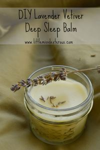 Do you feel like you can't fall asleep at night?This VERY simple DIY Lavender Vetiver Deep Sleep Balm can have you snoring in no time! It is SO easy to make