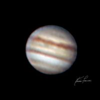 The details in this photo display the upper ammonia cloud bands of #Jupiter. These bands run parallel to the equator and alternate in color. July 16, 2018. #astronomy #astrophotography