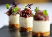 These brilliant goats cheesecake recipe from award winning British chef, Simon Hulstone, are tasty and look amazing - truly, the ultimate canapé recipe