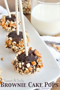 Sweet and Salty Brownie Cake Pops