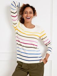 Shop Talbots for modern classic women's styles. You'll be a standout in our Scoop Neck Sweater - Metallic Stripe - only at Talbots!