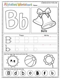 Letter B Printable Worksheet