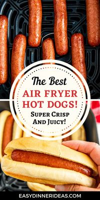 These Air Fryer Hot Dogs are the BEST hot dogs you can make at home! When cooked in the air fryer, hot dogs get nice and crispy on the outside and stay juicy on the inside. Plus, you don’t have to worry about firing up the grill or preheating the oven - it’s a hassle free recipe!