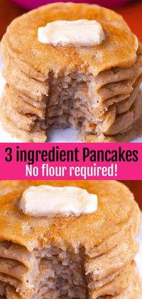 Flourless Pancakes with 3 ingredients