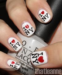 I'd probably just do this on the ring fingers and paint the rest red, but its super cute!