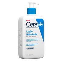 Loção Corporal Hidratante CeraVe 473ml-Desenvolvido com dermatologistas, CeraVe Loção Hidratante hidrata e ajuda a restaurar a barreira protetora da pele. Esta fórmula leve e não oleosa contém as 3 ceramidas essenciais para a pele e áci...