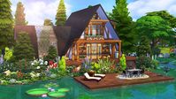 LAKESIDE A-FRAME COTTAGE 🌲 | The Sims 4 | Speed Build