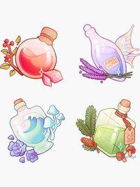 "Potions" Sticker by theoceanowl | Redbubble