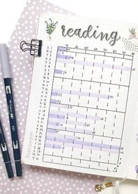 Bujo idea for May reading tracker page. Lavender theme inspired by Amanda Rach Lee. Bullet journal inspiration, tracker layout for planner, calendar or agenda. Find the perfect, hand-drawn, customized planner! You can also make a special gift for someone you like! Get a custom bullet journal on Etsy by bujo.by.ann